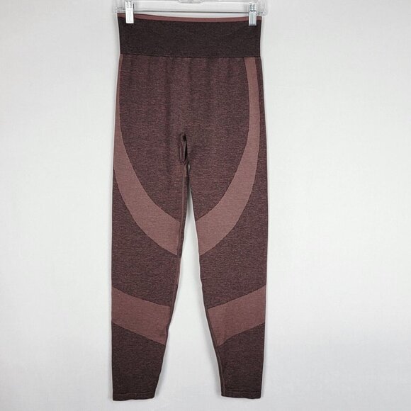 PINK Victorias Secret Seamless Workout Legging Merlot Maroon Womens Size Large - Picture 1 of 11